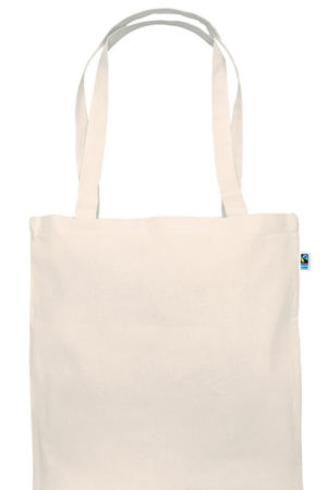 Tasche aus Fairtrade-Baumwolle mit zwei langen Henkeln
